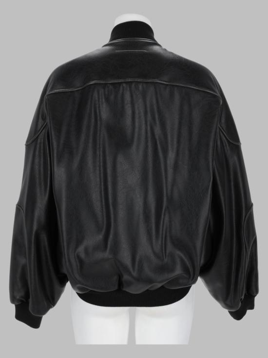 26FW MM6 메종마르지엘라 가죽 자켓 S52AM0358 M35455900 BLACK - MM6 MAISON MARGIELA
