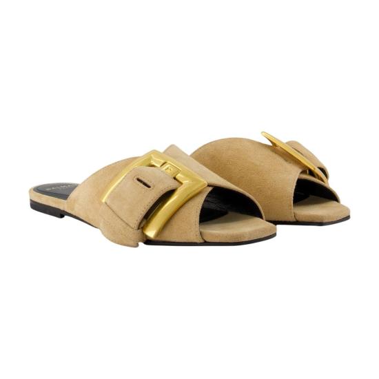 26FW 발망 뮬/슬리퍼 CONFIG BALS26001 BEIGE - BALMAIN