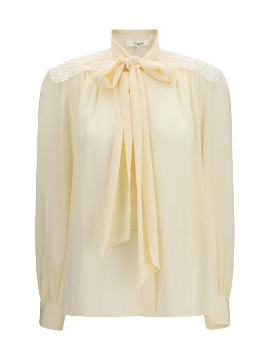 26FW 끌로에 블라우스 CH26AHT30005 114 WHITE