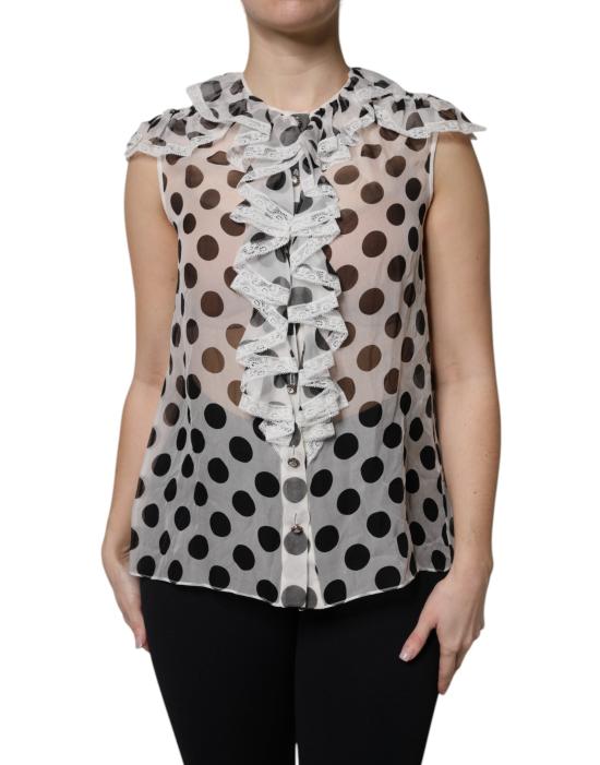  돌체앤가바나 블라우스 TSH90240 BLACK AND WHITE - DOLCE & GABBANA