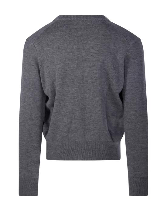 26FW 아미 ADC 울 V넥 가디건 HKC361 001 A336 GRIS CENDRE CHINE NOIR - AMI