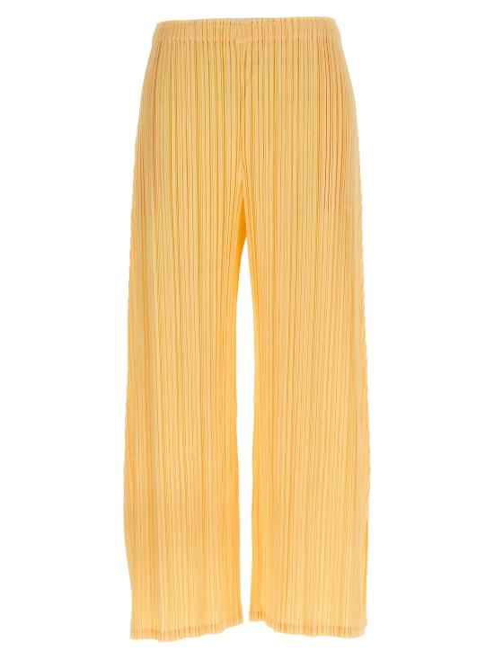 25FW 플리츠플리즈 스트레이트 팬츠 PL322520BM YELLOW