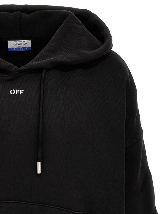  오프화이트 후드 티셔츠 OF279715BM BLACK - OFF WHITE