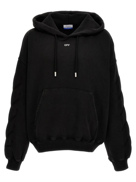 오프화이트 후드 티셔츠 OF279715BM BLACK