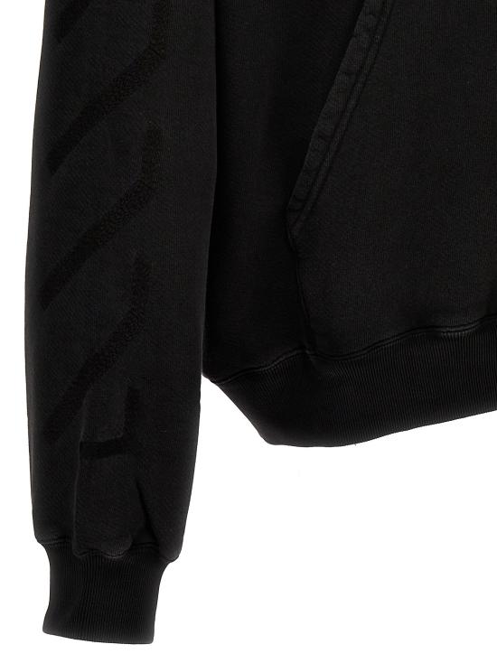  오프화이트 후드 티셔츠 OF279715BM BLACK - OFF WHITE
