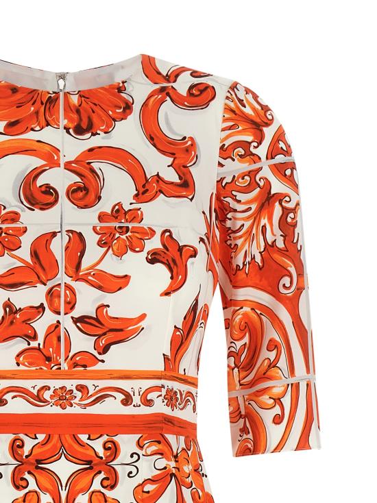 26FW 돌체앤가바나 롱 원피스 DO336966BM ORANGE - DOLCE & GABBANA
