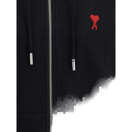 26FW 아미 후드 티셔츠 AMBFUSW435730001BB BLACK - AMI