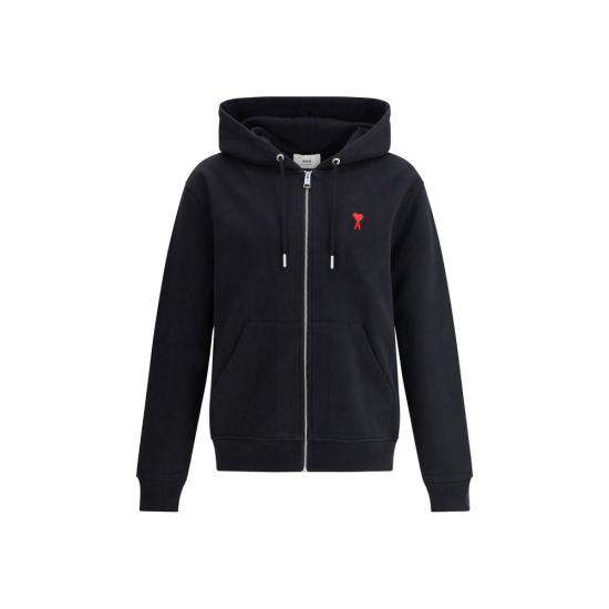 26FW 아미 후드 티셔츠 AMBFUSW435730001BB BLACK