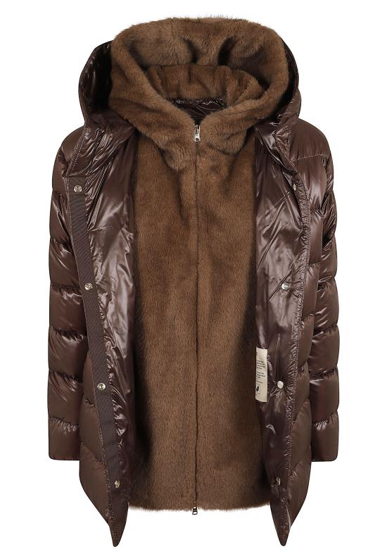 26FW 에르노 밍크 퍼 이펙트 파카 재킷 PI002312D 12017Z 8810 FONDENTE - HERNO