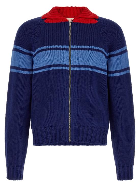26FW 마르니 집업 니트 MA338941BM NAVY