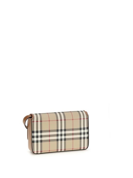 26FW 버버리 햄프셔 체크 숄더백 8109803 A9534 BROWN - BURBERRY