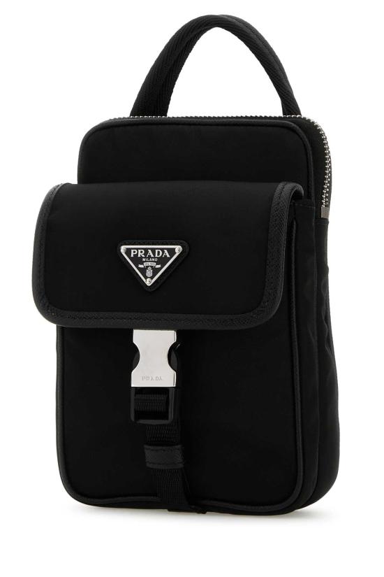  프라다 리나일론 & 사피아노 레더 스마트폰 케이스 2ZH1942DMH F0002 BLACK - PRADA