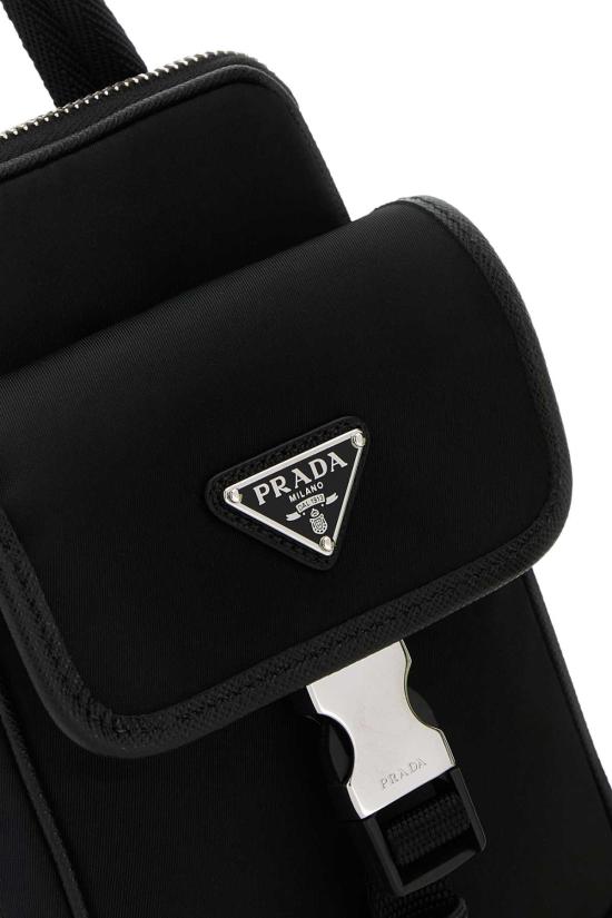  프라다 리나일론 & 사피아노 레더 스마트폰 케이스 2ZH1942DMH F0002 BLACK - PRADA