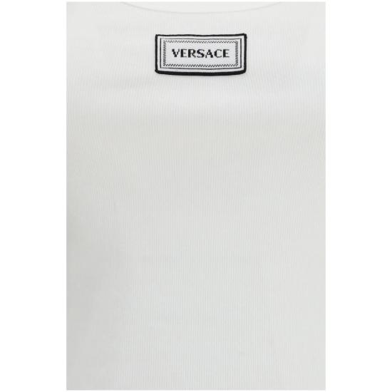 26SS 베르사체 민소매 티셔츠 VE10232101A172221W000BB WHITE - VERSACE