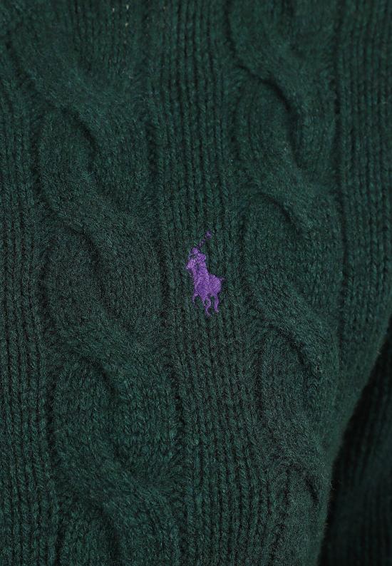 26FW 폴로 랄프로렌 로고 자수 크루넥 가디건 211972104 503 COLLEGE GREEN - POLO RALPH LAUREN