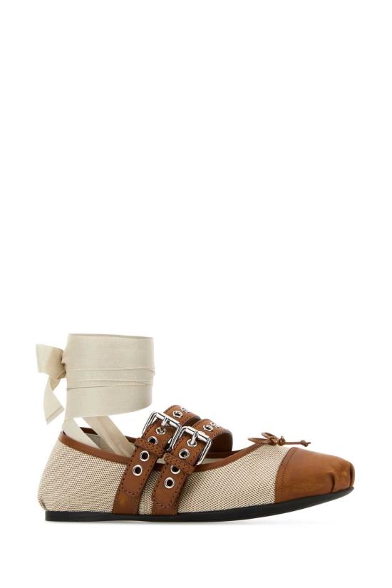 26SS 미우미우 플랫 슈즈 5F608EF0053ZMK F0C4Z BEIGE - MIU MIU