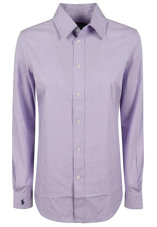 26FW 폴로 랄프로렌 포니로고 코튼 셔츠 211941509 003 MEDIUM PURPLE