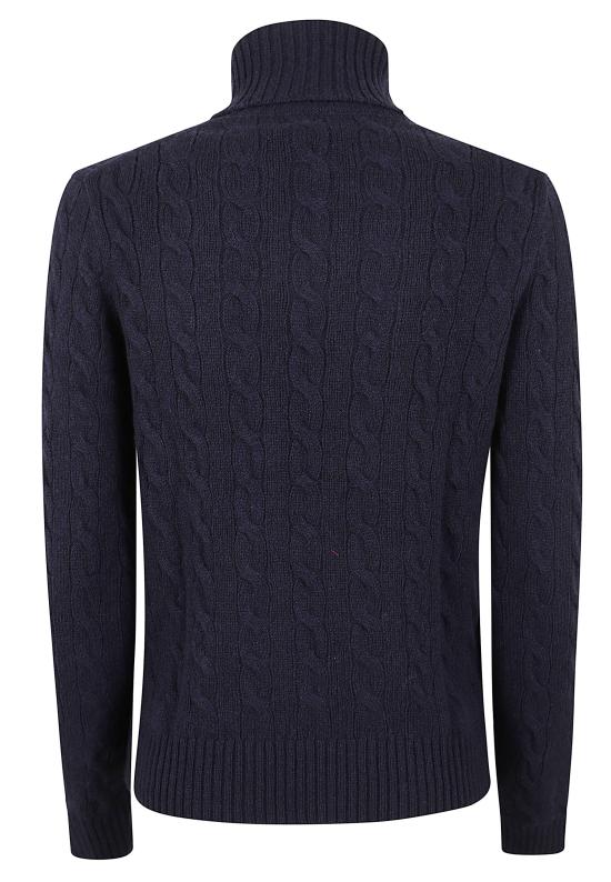 26FW 폴로 랄프로렌 울 캐시미어 케이블 니트 터틀넥 211888686 007 HUNTER NAVY - POLO RALPH LAUREN