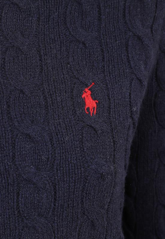 26FW 폴로 랄프로렌 울 캐시미어 케이블 니트 터틀넥 211888686 007 HUNTER NAVY - POLO RALPH LAUREN