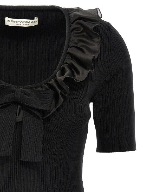  알레산드라리치 반팔 티셔츠 AL304339BM BLACK - ALESSANDRA RICH