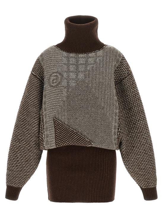 26FW MM6 메종마르지엘라 터틀넥 MM339644BM BROWN - MM6 MAISON MARGIELA