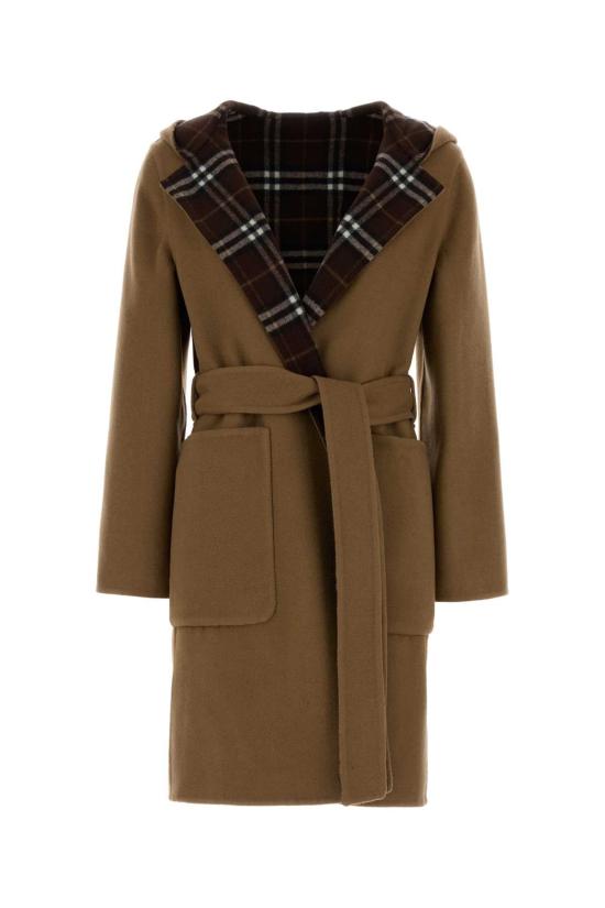 25FW 버버리 리버시블 울 후드 랩 코트 8115663 C3928 CAMEL