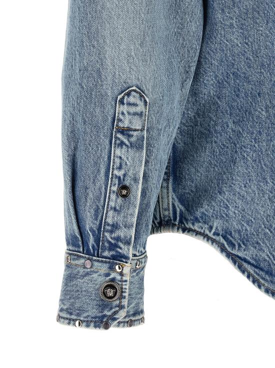 26SS 베르사체 데님 셔츠 VE327859BM BLUE - VERSACE