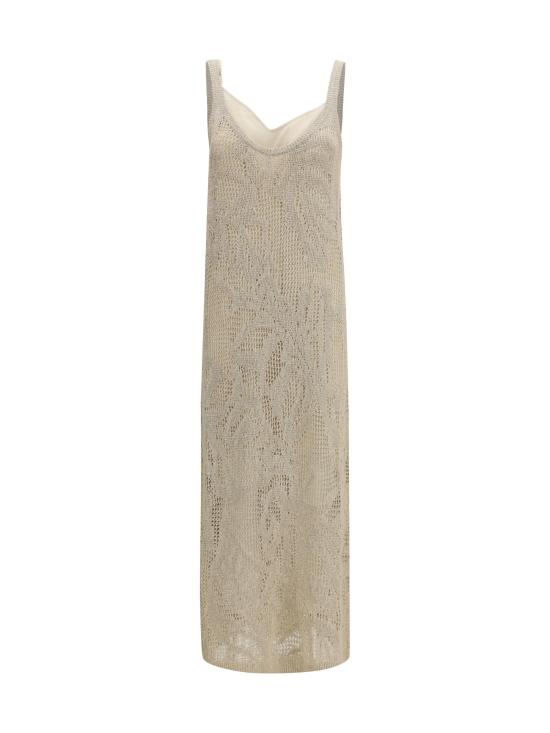 26SS 브루넬로 쿠치넬리 대즐링 워터 릴리 드레스 MDT771A92 C8925 BEIGE