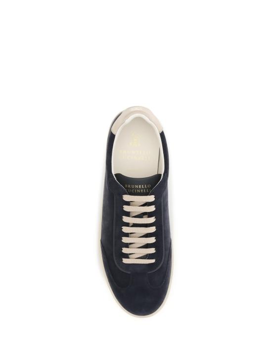  브루넬로 쿠치넬리 스웨이드 스니커즈 MZUMGLJ336 COK25 NIGHT SKY - BRUNELLO CUCINELLI