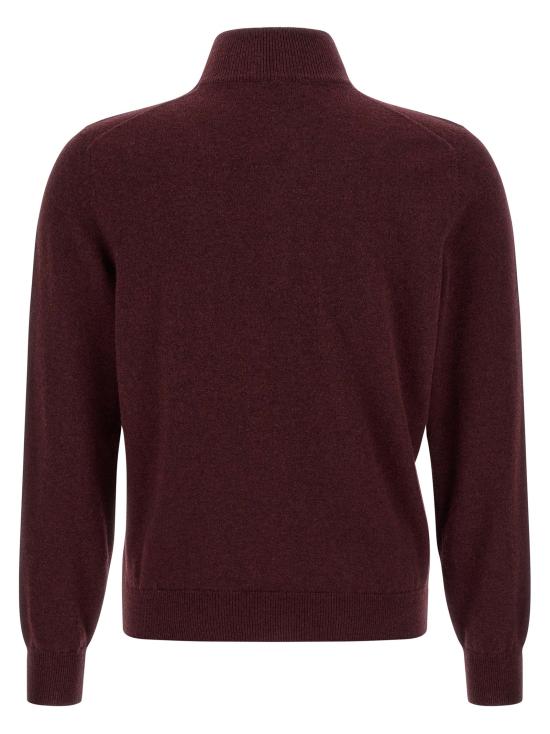 26FW 브루넬로 쿠치넬리 집업 니트 BR337698BM BURGUNDY - BRUNELLO CUCINELLI
