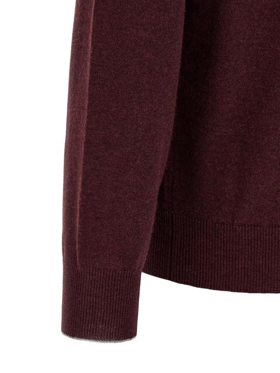 26FW 브루넬로 쿠치넬리 집업 니트 BR337698BM BURGUNDY - BRUNELLO CUCINELLI