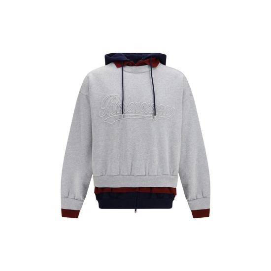 26FW 발렌시아가 후드 티셔츠 BAA0017JTUVR51302BB GRAY