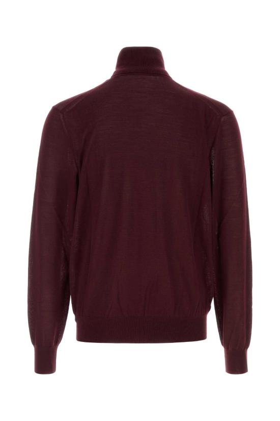 25FW 생로랑 울 터틀넥 스웨터 821739Y76GM 6040 BURGUNDY - SAINT LAURENT