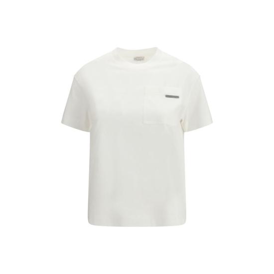 26SS 브루넬로 쿠치넬리 반팔 티셔츠 BRM0T81EC710C6159BB WHITE