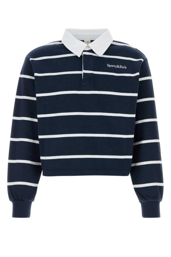 26SS 스포티앤리치 폴로 티셔츠 TO00876300BL107 DARNAVWHI NAVY