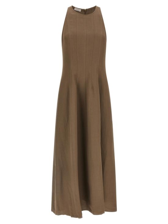 26SS 브루넬로 쿠치넬리 롱 원피스 BR326459BM BROWN