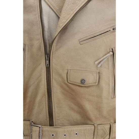 26SS 골든구스 바이커 자켓 GOGUP02535P00230415155BB BEIGE - GOLDEN GOOSE