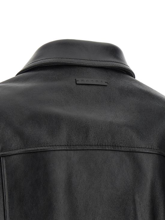 26FW 마르니 가죽 자켓 MA338947BM BLACK - MARNI