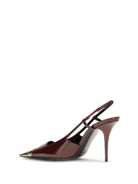 26FW 생로랑 스무스 가죽 슬링백 펌프스 841158AAFGC 6629 VINTAGE BORDEAUX VIN - SAINT LAURENT