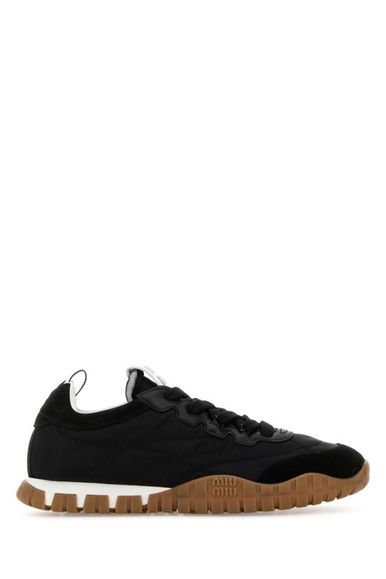 26FW 미우미우 타이어 테크니컬 스웨이드 스니커즈 5E417EF005ZJM F0002 BLACK