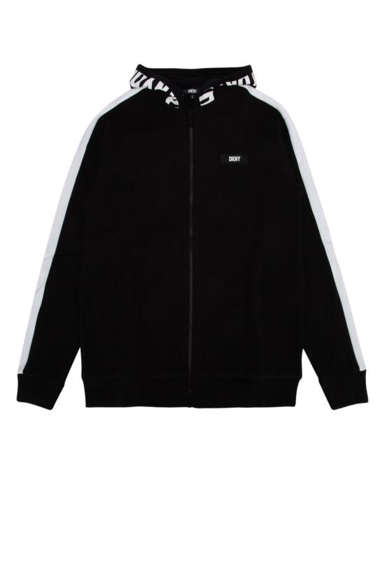  디케이엔와이 후드 티셔츠 D25E60 09B BLACK