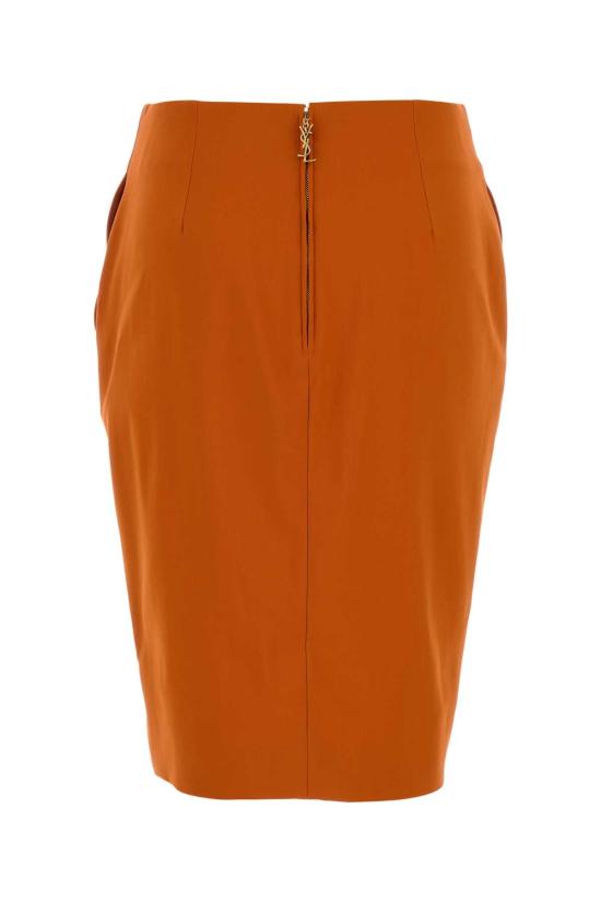 25FW 생로랑 미디 스커트 852654Y5J19 6726 ORANGE - SAINT LAURENT