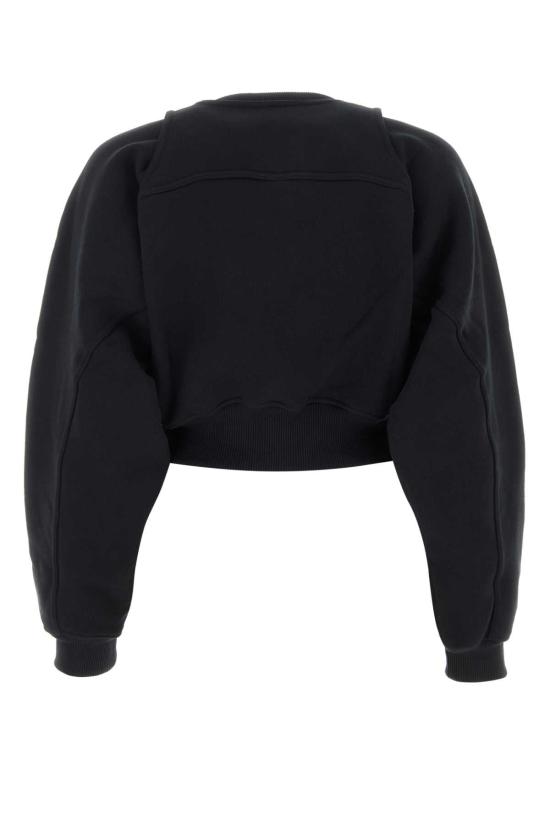  오프화이트 로고 자수 스웨트셔츠 OWBA071F23JER001 1001 BLACK - OFF WHITE