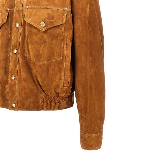 26FW 베르사체 무스탕 10253901A18380 Brown - VERSACE