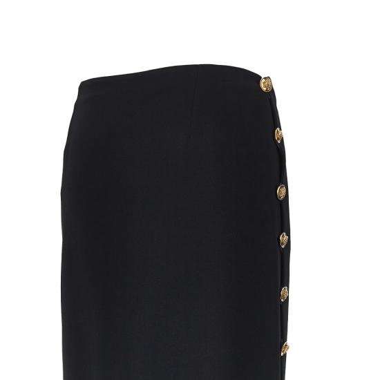 26FW 베르사체 미디 스커트 10269161A13362 Black - VERSACE