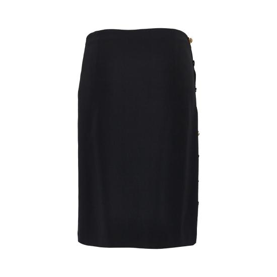 26FW 베르사체 미디 스커트 10269161A13362 Black - VERSACE