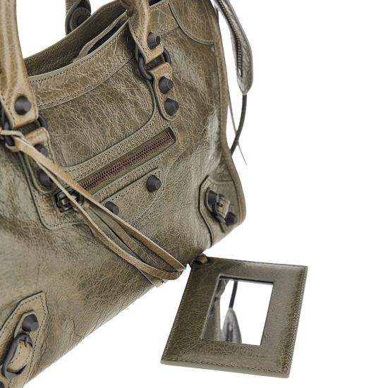 26FW 발렌시아가 르 시티 백 스몰 8657622ACFH Khaki - BALENCIAGA
