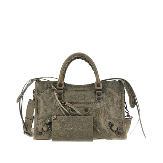 26FW 발렌시아가 르 시티 백 스몰 8657622ACFH Khaki
