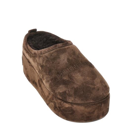 26FW 발렌시아가 알래스카 소프트 플랫폼 뮬 825258WBFC1 Brown - BALENCIAGA