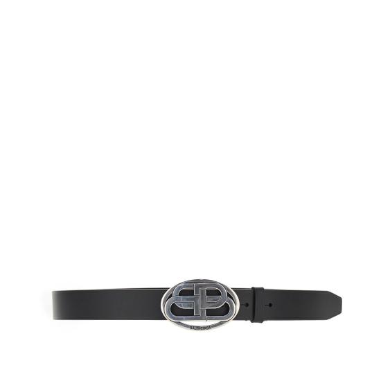 26FW 발렌시아가 가죽 벨트 8732082ABC0 Black